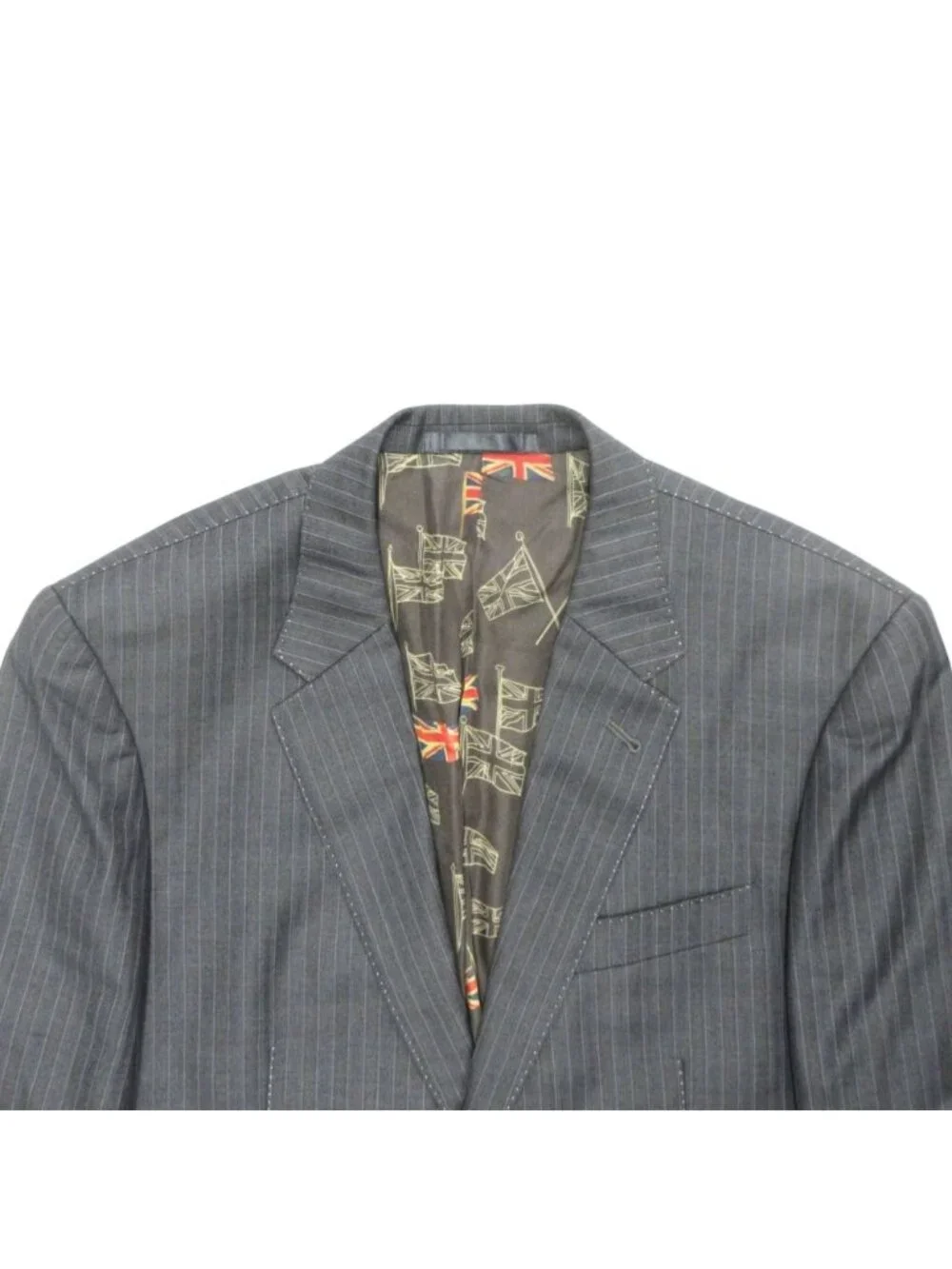 Loro Piana Paul Smith Set Suit Jacket Trousers Pants Fully Lined Striped L Gray